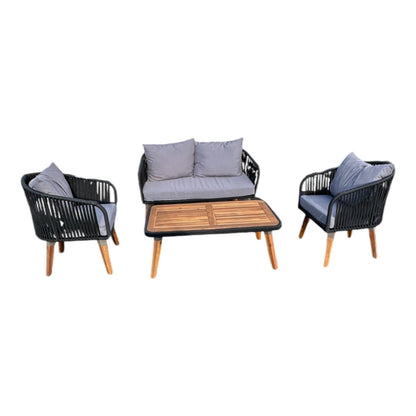 Oulu Living Lova 4 - Piece Wood Patio Set - Alpine Outlets