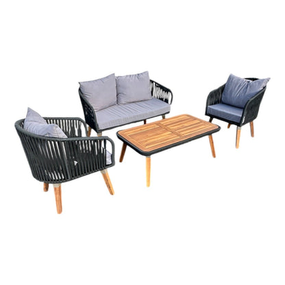 Oulu Living Lova 4 - Piece Wood Patio Set - Alpine Outlets