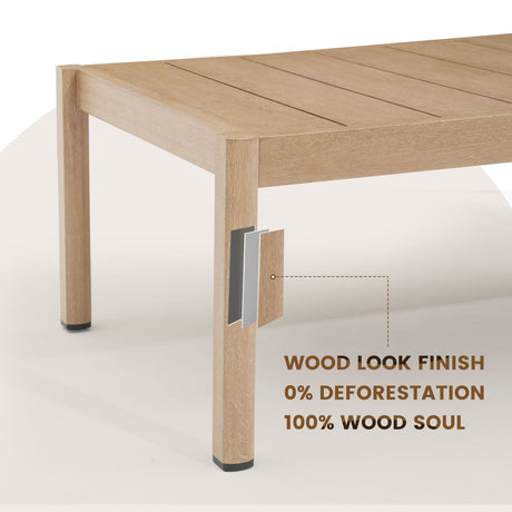 Outdoor Coffee Table - Beige Brown - Coffee Tables available at Alpine Outlets in Denver