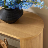 Oval Wood Console Table with Arched Legs – 60 Inch - Ottomans available at Alpine Outlets in Denver