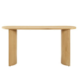 Oval Wood Console Table with Arched Legs – 60 Inch - Ottomans available at Alpine Outlets in Denver