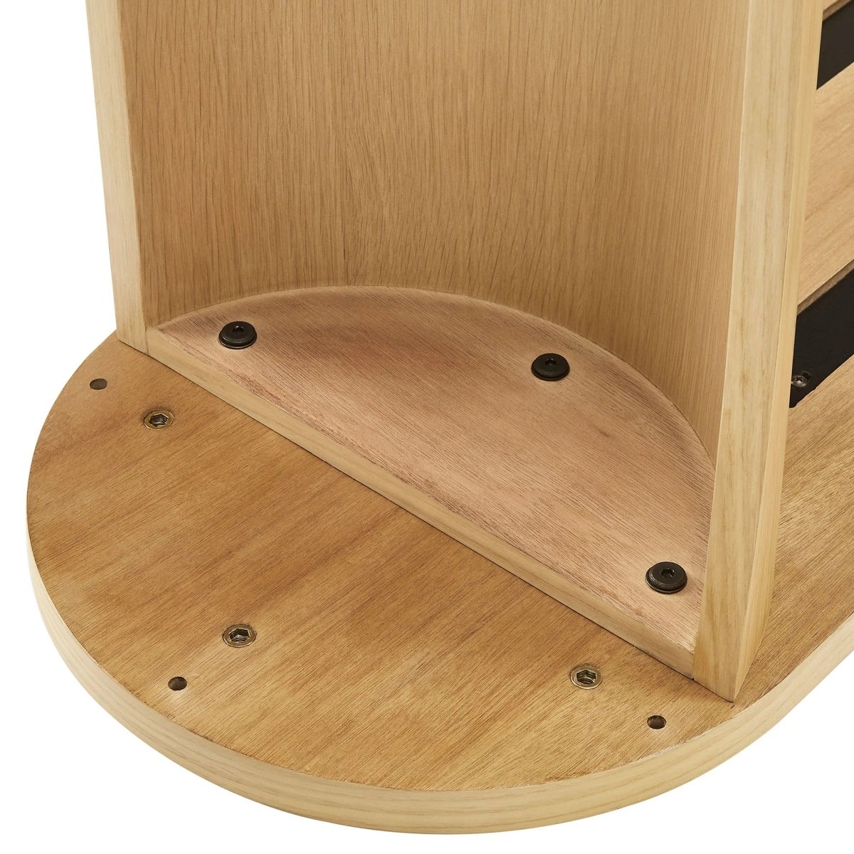 Oval Wood Console Table with Arched Legs – 60 Inch - Ottomans available at Alpine Outlets in Denver