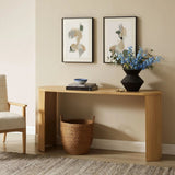 Oval Wood Console Table with Arched Legs – 60 Inch - Ottomans available at Alpine Outlets in Denver