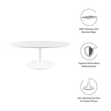 Oval Wood Pedestal Coffee Table - Coffee Tables available at Alpine Outlets in Denver