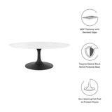 Oval Wood Pedestal Coffee Table - Coffee Tables available at Alpine Outlets in Denver