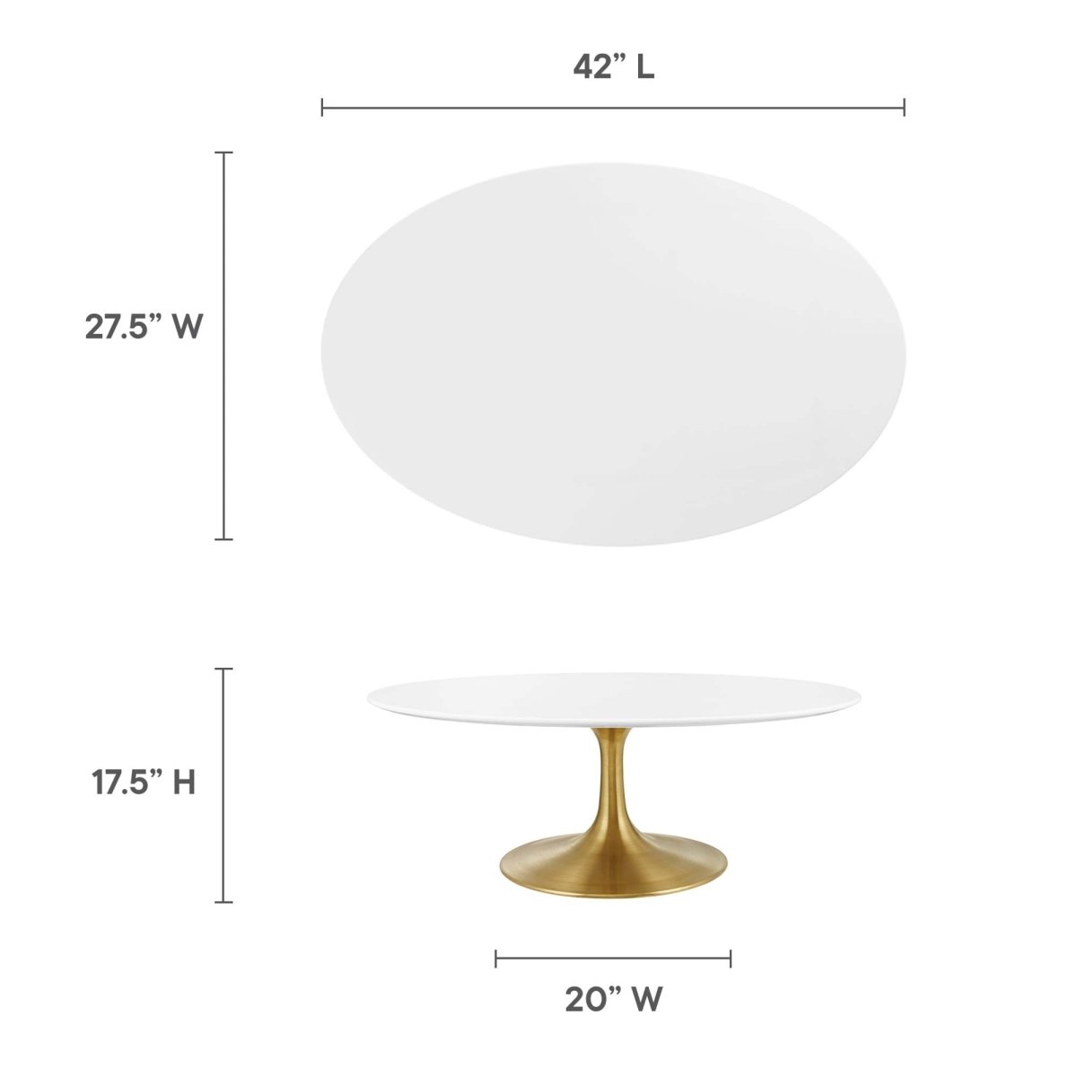 Oval Wood Pedestal Coffee Table - Coffee Tables available at Alpine Outlets in Denver