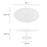 Oval Wood Pedestal Coffee Table - Coffee Tables available at Alpine Outlets in Denver