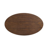 Oval Wood Pedestal Coffee Table - Coffee Tables available at Alpine Outlets in Denver