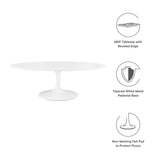 Oval Wood Pedestal Coffee Table - Coffee Tables available at Alpine Outlets in Denver
