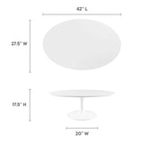 Oval Wood Pedestal Coffee Table - Coffee Tables available at Alpine Outlets in Denver
