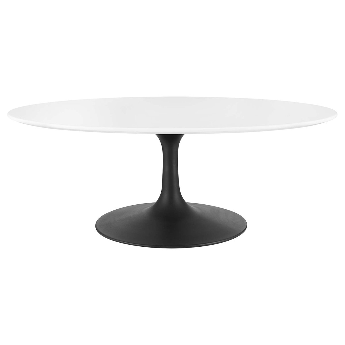Oval Wood Pedestal Coffee Table - Coffee Tables available at Alpine Outlets in Denver
