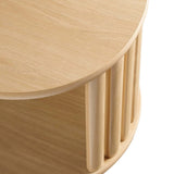 Oval Wood Side Table with Storage and Metal Legs – 20 Inch - End & Side Tables available at Alpine Outlets in Denver