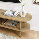 Oval Wood TV Stand 70 Inch - TV Stands available at Alpine Outlets in Denver