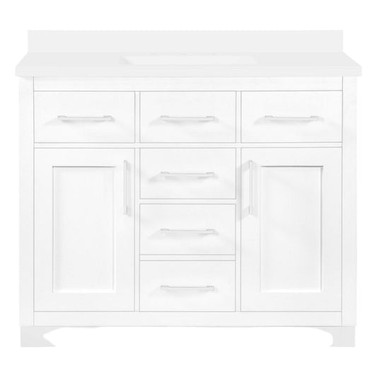 OVE Decors Alonso 42" Bath Vanity in White (ID N524683) - available at Alpine Outlets in Denver