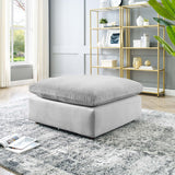 Overstuffed Velvet Ottoman with Down Cushion – 40 Inch - Ottomans available at Alpine Outlets in Denver