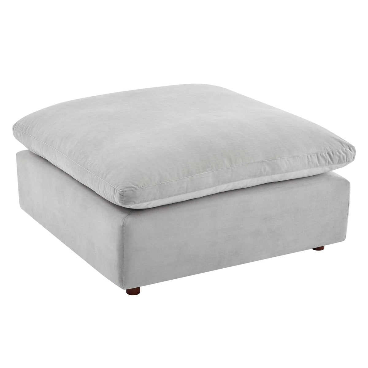 Overstuffed Velvet Ottoman with Down Cushion – 40 Inch - Ottomans available at Alpine Outlets in Denver