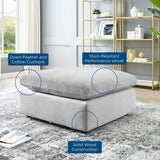 Overstuffed Velvet Ottoman with Down Cushion – 40 Inch - Ottomans available at Alpine Outlets in Denver