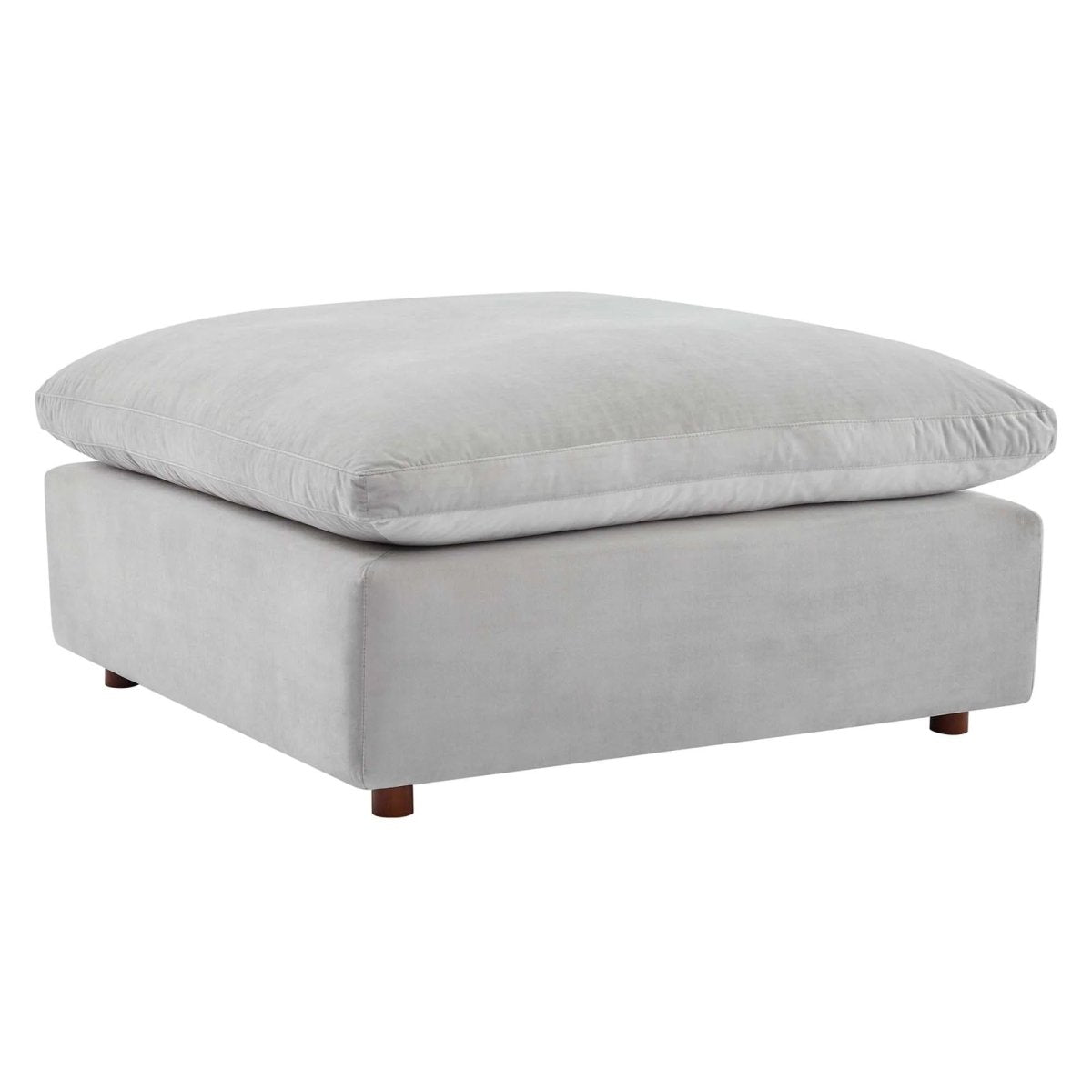 Overstuffed Velvet Ottoman with Down Cushion – 40 Inch - Ottomans available at Alpine Outlets in Denver