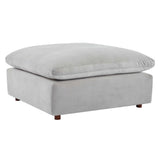 Overstuffed Velvet Ottoman with Down Cushion – 40 Inch - Ottomans available at Alpine Outlets in Denver