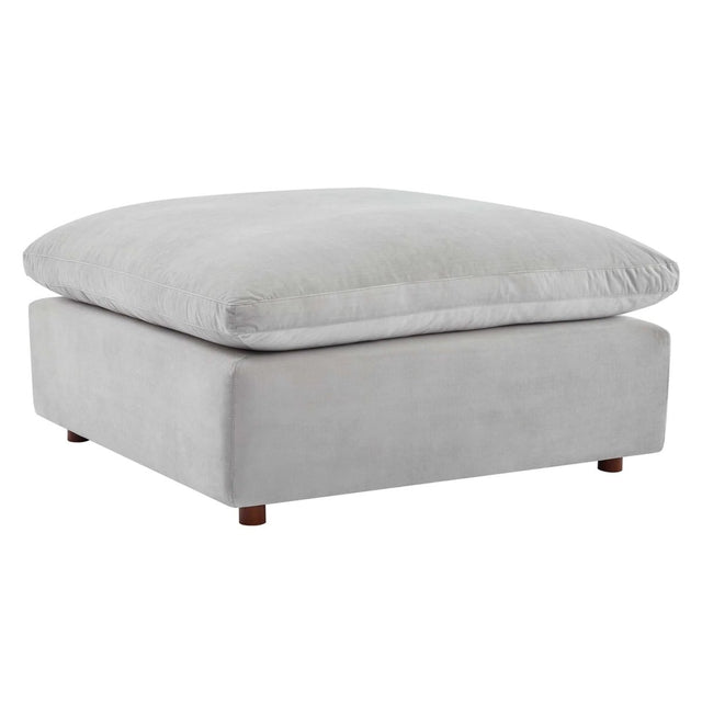 Overstuffed Velvet Ottoman with Down Cushion – 40 Inch - Ottomans available at Alpine Outlets in Denver