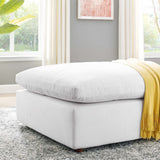 Overstuffed Velvet Ottoman with Down Cushion – 40 Inch - Ottomans available at Alpine Outlets in Denver