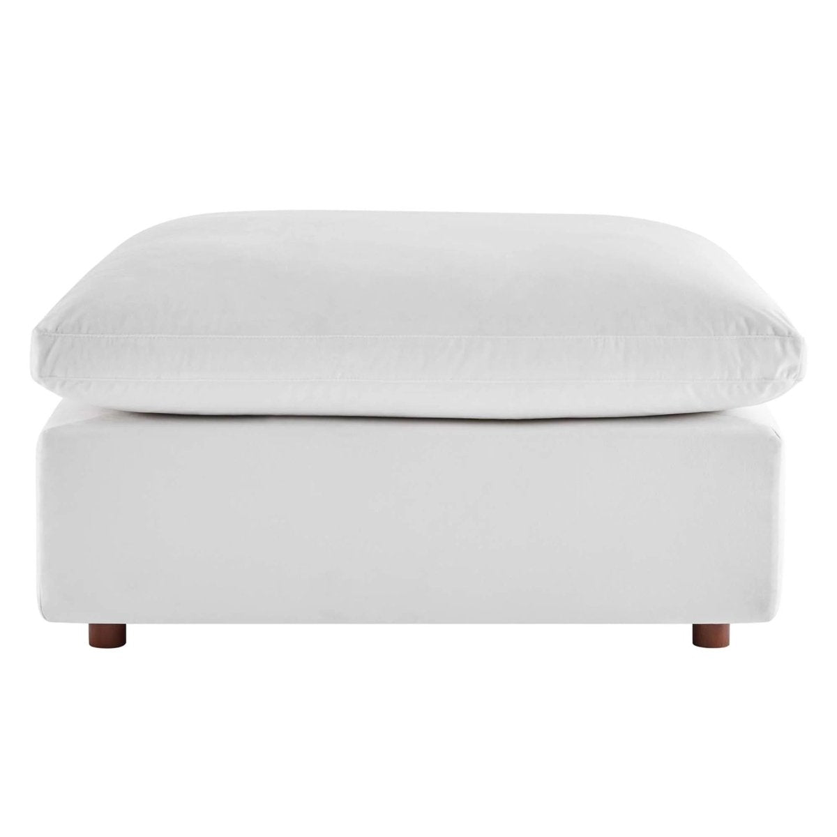 Overstuffed Velvet Ottoman with Down Cushion – 40 Inch - Ottomans available at Alpine Outlets in Denver