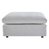 Overstuffed Velvet Ottoman with Down Cushion – 40 Inch - Ottomans available at Alpine Outlets in Denver