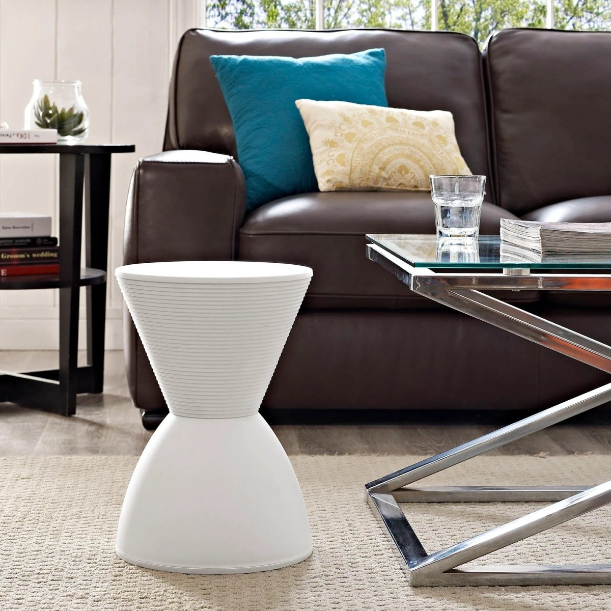 Plastic Accent Stool Side Table with Storage – 17 Inch - Ottomans available at Alpine Outlets in Denver