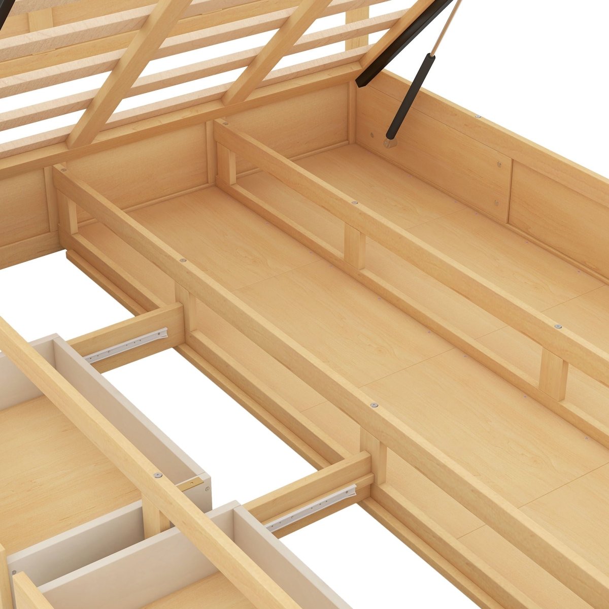 Platform Bed With Underneath Storage And 2 Drawers - Storage Beds available at Alpine Outlets in Denver
