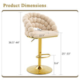 Puffy Bubble Chair, Ball Chain (Set of 2) - Beige / Gold - Chair Sets available at Alpine Outlets in Denver