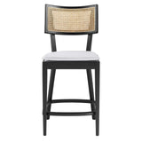Rattan Back Wood Counter Stools Set of 2 - Stools available at Alpine Outlets in Denver