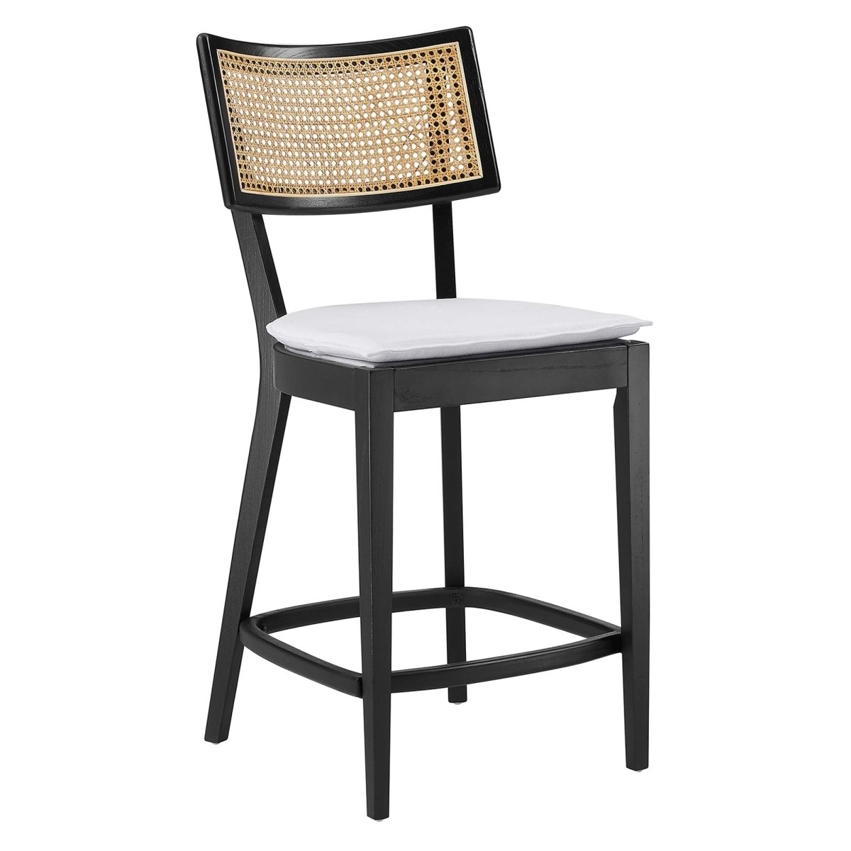 Rattan Back Wood Counter Stools Set of 2 - Stools available at Alpine Outlets in Denver