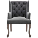 Realm French Vintage Performance Velvet Dining Armchair Set of 2 - Dining Chairs available at Alpine Outlets in Denver