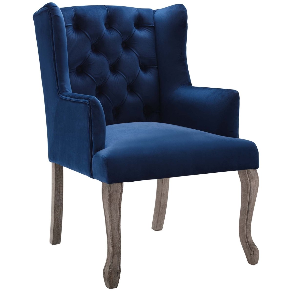 Realm French Vintage Performance Velvet Dining Armchair Set of 2 - Dining Chairs available at Alpine Outlets in Denver