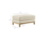Rectangular Chenille Fabric Ottoman – Upholstered 36 Inch - Ottomans available at Alpine Outlets in Denver