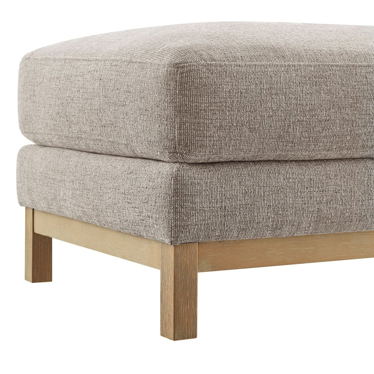 Rectangular Chenille Fabric Ottoman – Upholstered 36 Inch - Ottomans available at Alpine Outlets in Denver