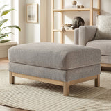 Rectangular Chenille Fabric Ottoman – Upholstered 36 Inch - Ottomans available at Alpine Outlets in Denver