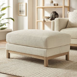 Rectangular Chenille Fabric Ottoman – Upholstered 36 Inch - Ottomans available at Alpine Outlets in Denver