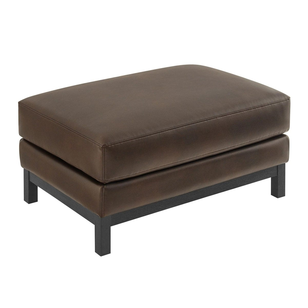 Rectangular Vegan Leather Ottoman – Upholstered 36 Inch - Ottomans available at Alpine Outlets in Denver