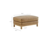 Rectangular Vegan Leather Ottoman – Upholstered 36 Inch - Ottomans available at Alpine Outlets in Denver