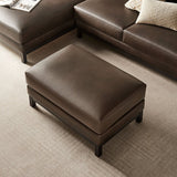 Rectangular Vegan Leather Ottoman – Upholstered 36 Inch - Ottomans available at Alpine Outlets in Denver