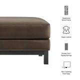 Rectangular Vegan Leather Ottoman – Upholstered 36 Inch - Ottomans available at Alpine Outlets in Denver