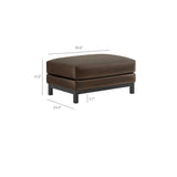 Rectangular Vegan Leather Ottoman – Upholstered 36 Inch - Ottomans available at Alpine Outlets in Denver
