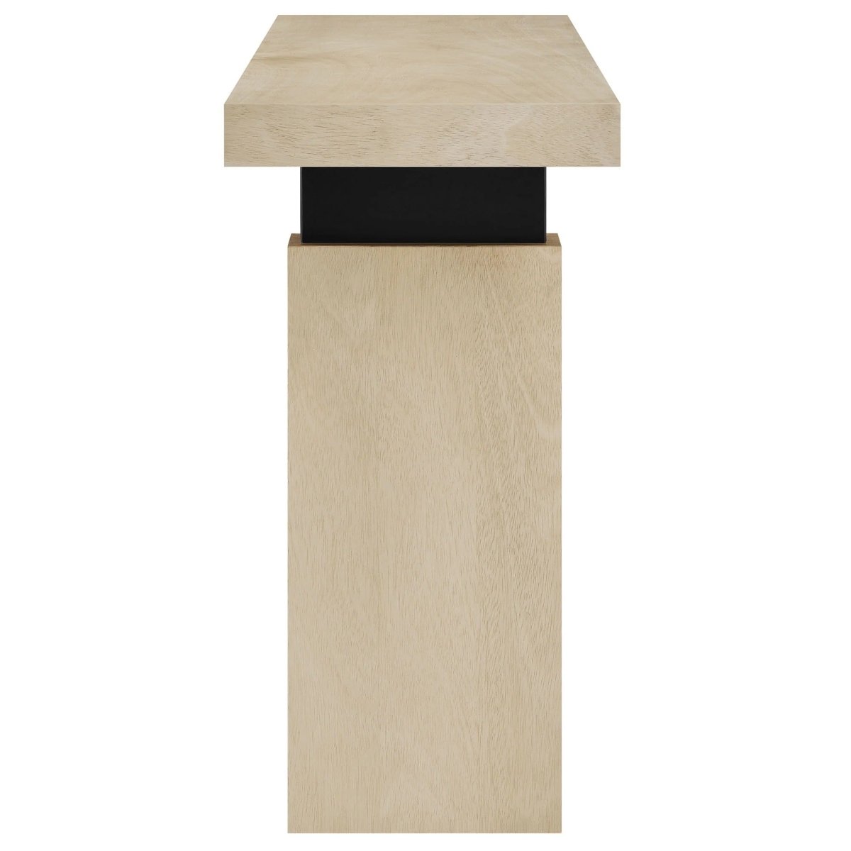 Rectangular Wood Console Table with Metal Supports – 52 Inch - Ottomans available at Alpine Outlets in Denver