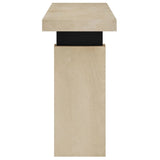 Rectangular Wood Console Table with Metal Supports – 52 Inch - Ottomans available at Alpine Outlets in Denver