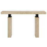 Rectangular Wood Console Table with Metal Supports – 52 Inch - Ottomans available at Alpine Outlets in Denver
