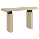 Rectangular Wood Console Table with Metal Supports – 52 Inch - Ottomans available at Alpine Outlets in Denver