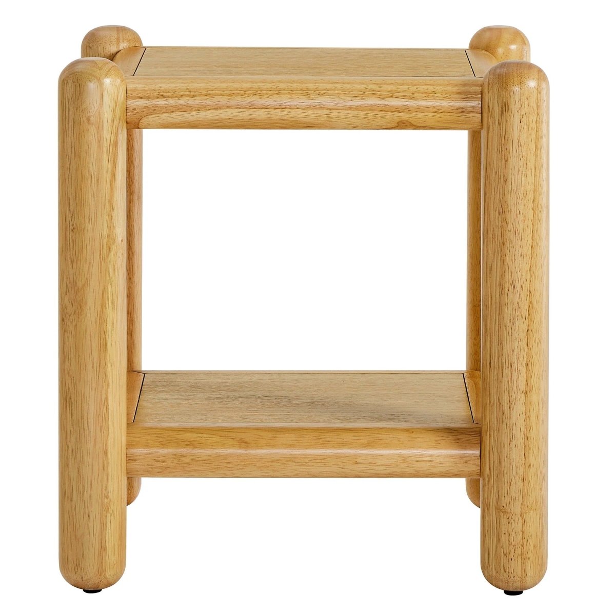 Rectangular Wood Side Table 2 Tier Shelf – Oak 19 Inch - End & Side Tables available at Alpine Outlets in Denver
