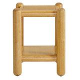 Rectangular Wood Side Table 2 Tier Shelf – Oak 19 Inch - End & Side Tables available at Alpine Outlets in Denver