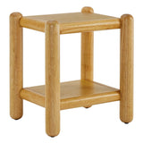 Rectangular Wood Side Table 2 Tier Shelf – Oak 19 Inch - End & Side Tables available at Alpine Outlets in Denver